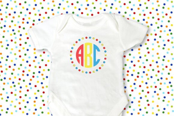 Download Tri-Dot Round Monogram Frame Embroidery - Monogram frame embroidery Collection
