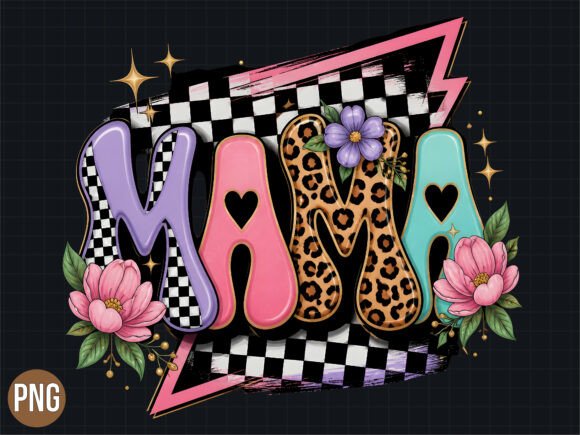 Download Retro Mama Floral Leopard PNG - Mama floral Collection