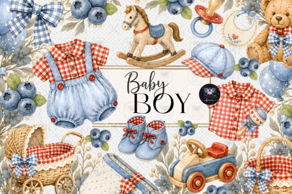 Download Baby Boy Berry Clipart Watercolor - Baby Collection