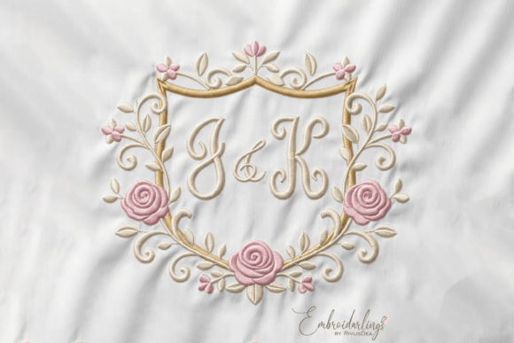 Download Floral Monogram Frame Embroidery Designs - Monogram frame embroidery Collection