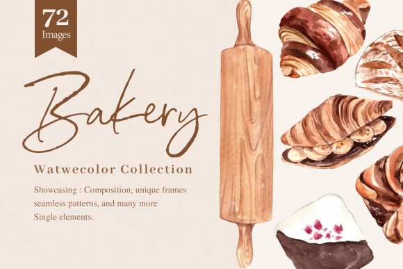 Download Bakery Bake Homemade Watercolor - Premium Resources
