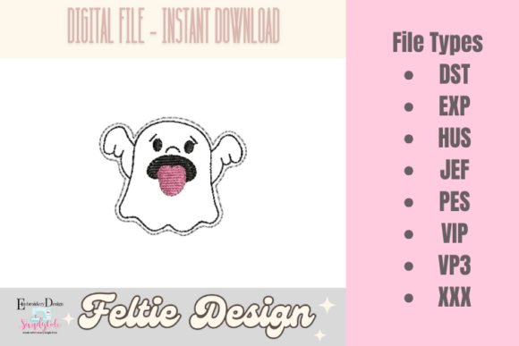 Download Baby Ghost ITH Feltie Design - Baby Collection