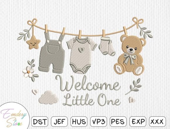 Download Newborn &amp; Baby Shower Embroidery Design - Baby Collection